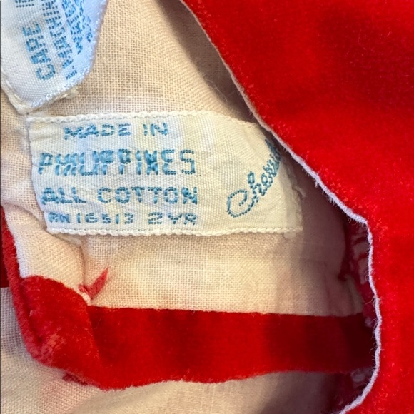 Adorable Vintage Toddler Cherubs Velvet Holiday Dress, sz 2 - Picture 2 of 13